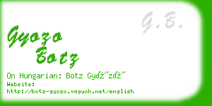 gyozo botz business card
